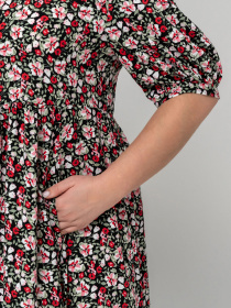 Сукня міді All Posa модель ap101221p-chornij Фото