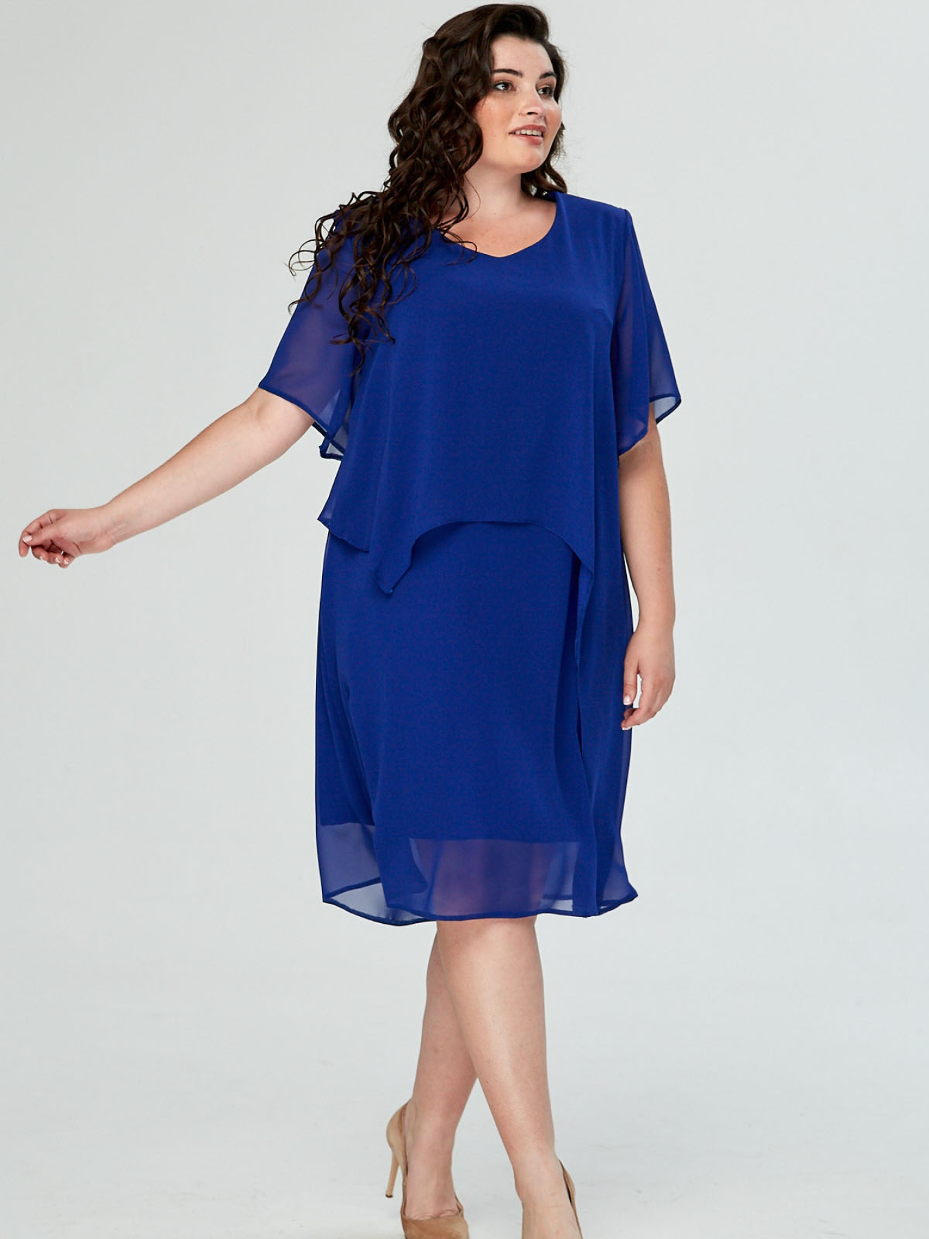 Платье миди All Posa модель ap101203p-elektrik Платье миди All Posa модель ap101203p-elektrik Фото