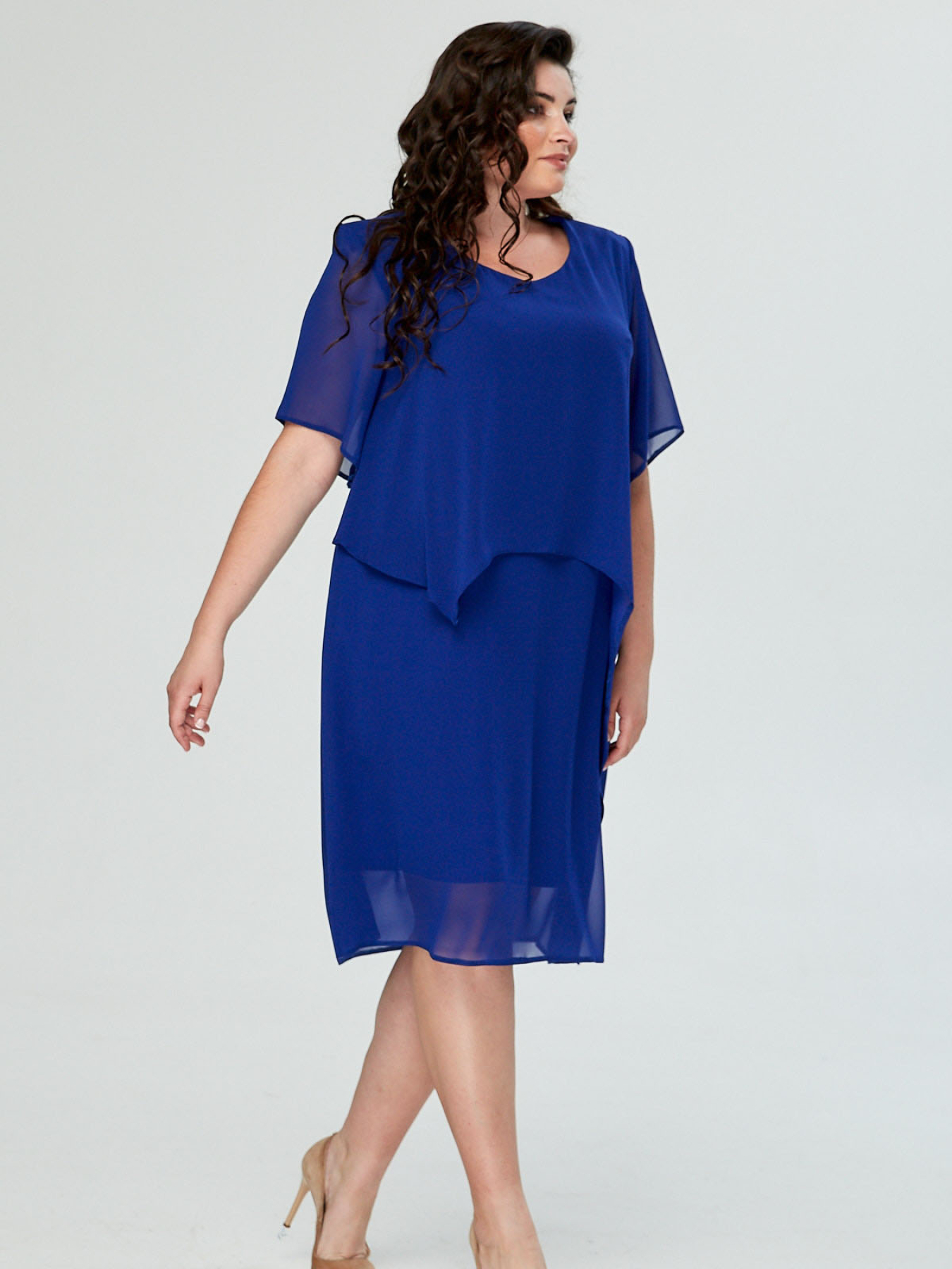 Платье миди All Posa модель ap101203p-elektrik Платье миди All Posa модель ap101203p-elektrik Фото