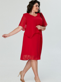 Платье миди All Posa модель ap101203p-chervonij Фото