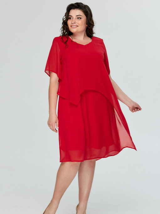 Платье миди All Posa модель ap101203p-chervonij Фото