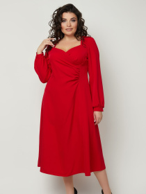 Платье миди All Posa модель ap101039p-chervonij Фото