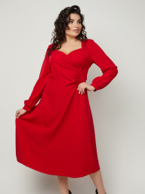 Сукня міді All Posa модель ap101039p-chervonij Сукня міді All Posa модель ap101039p-chervonij Фото