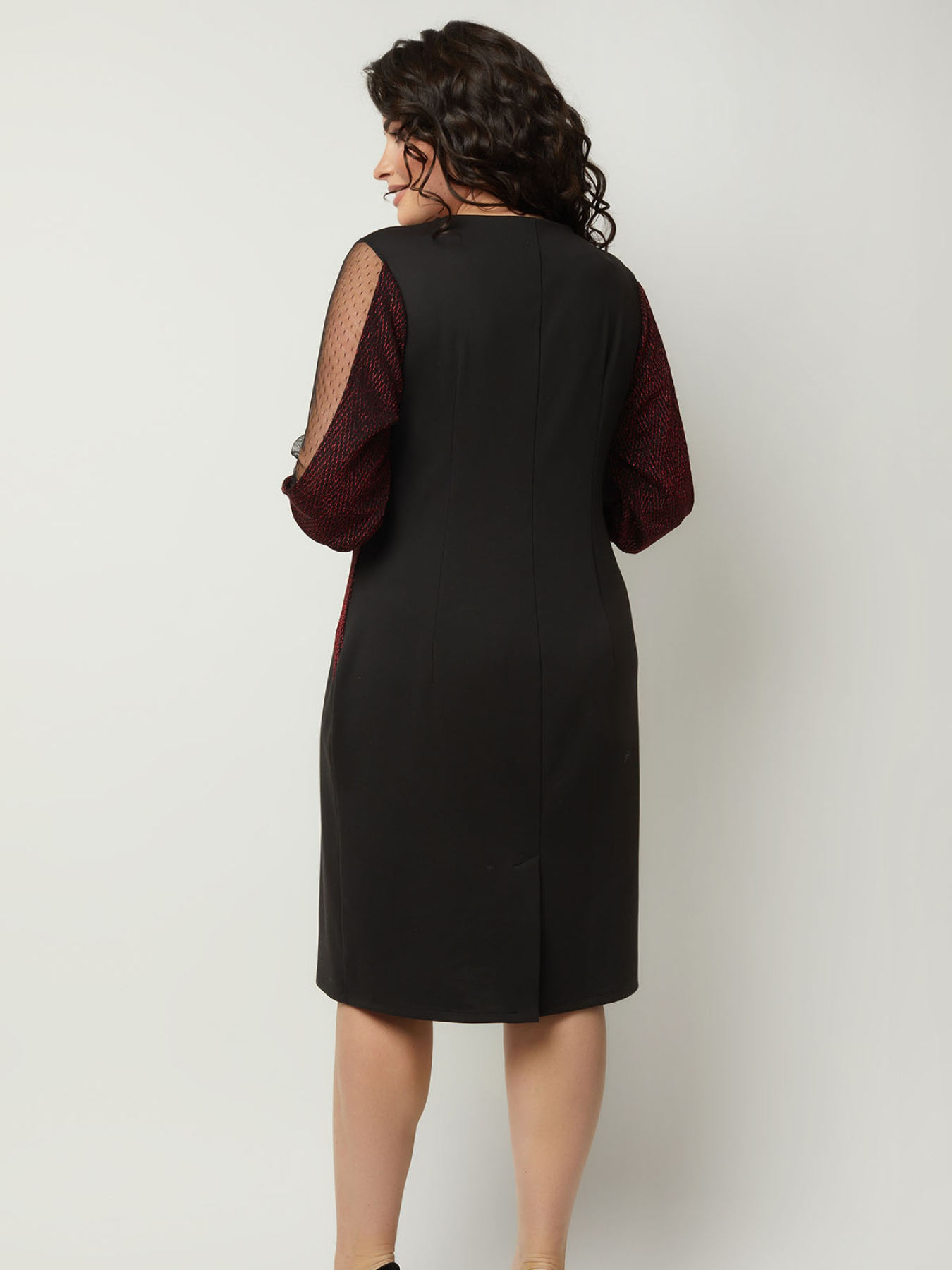 Платье миди All Posa модель ap101002p-chervonij Фото