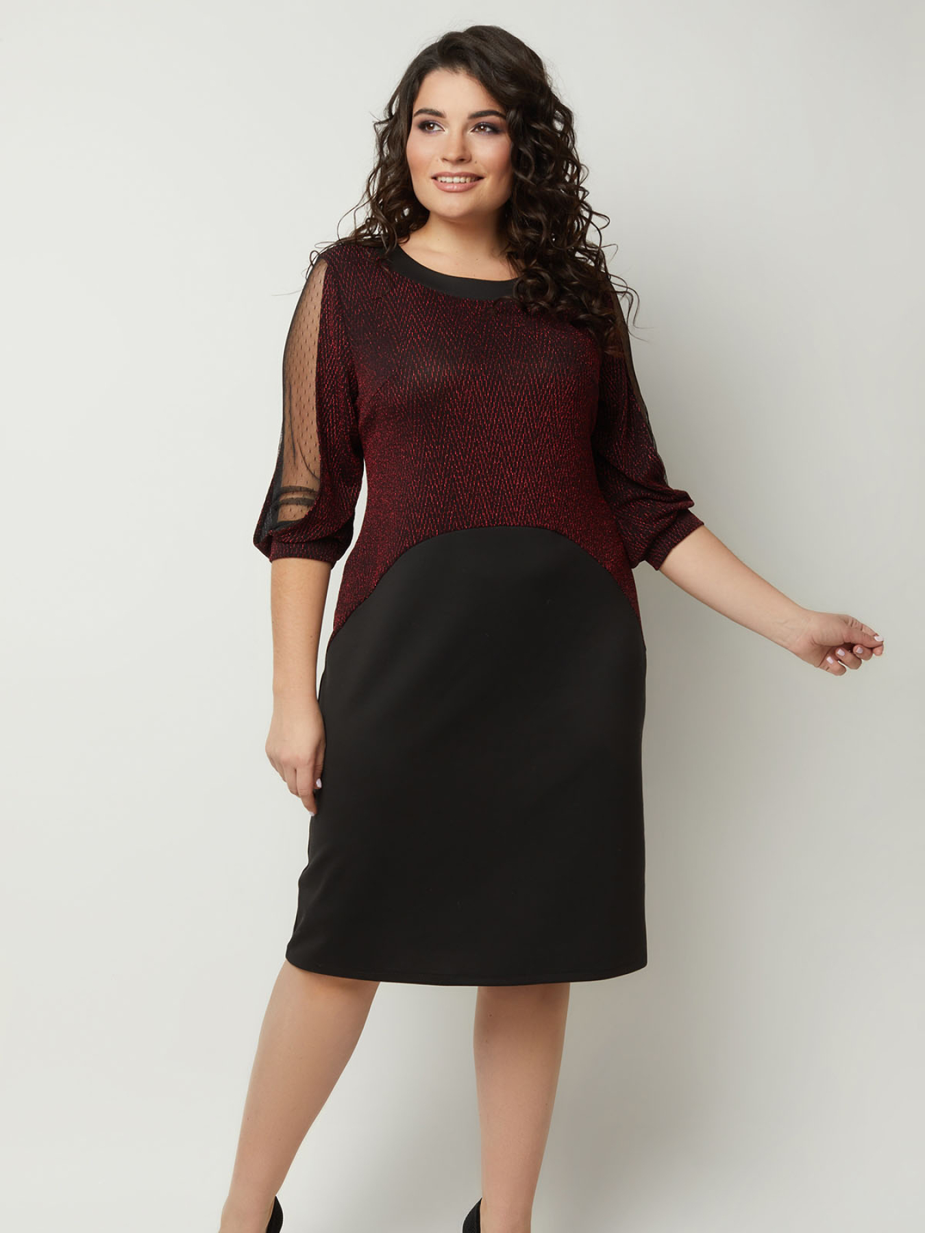 Сукня міді All Posa модель ap101002p-chervonij Фото