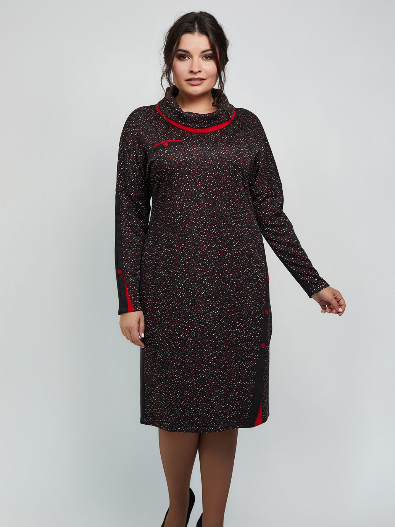 Платье миди All Posa модель ap100954p-chervonij Фото