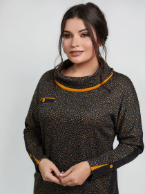 Платье миди All Posa модель ap100954p-zhovtij Фото