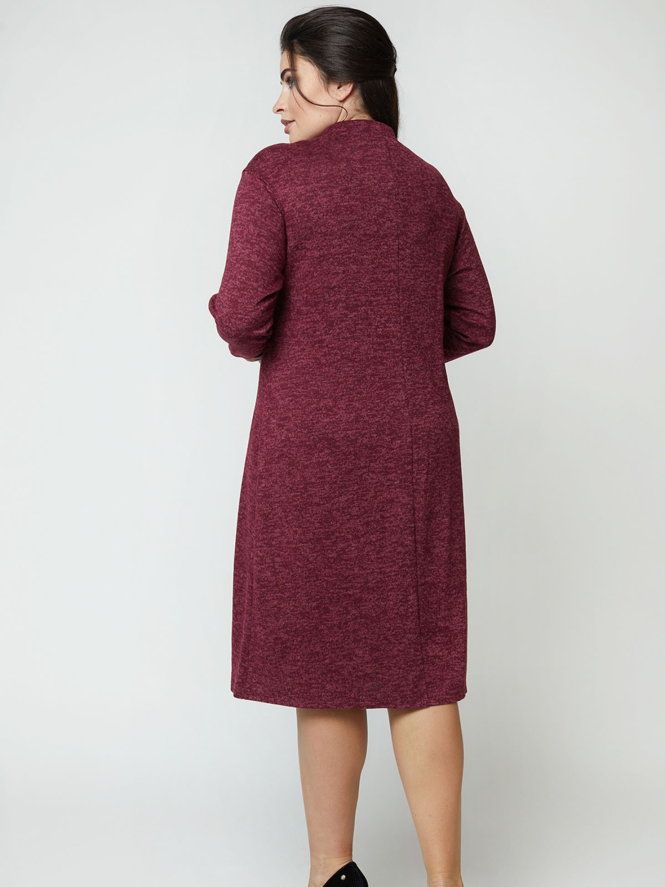 Платье миди All Posa модель ap100943p-bordo Фото