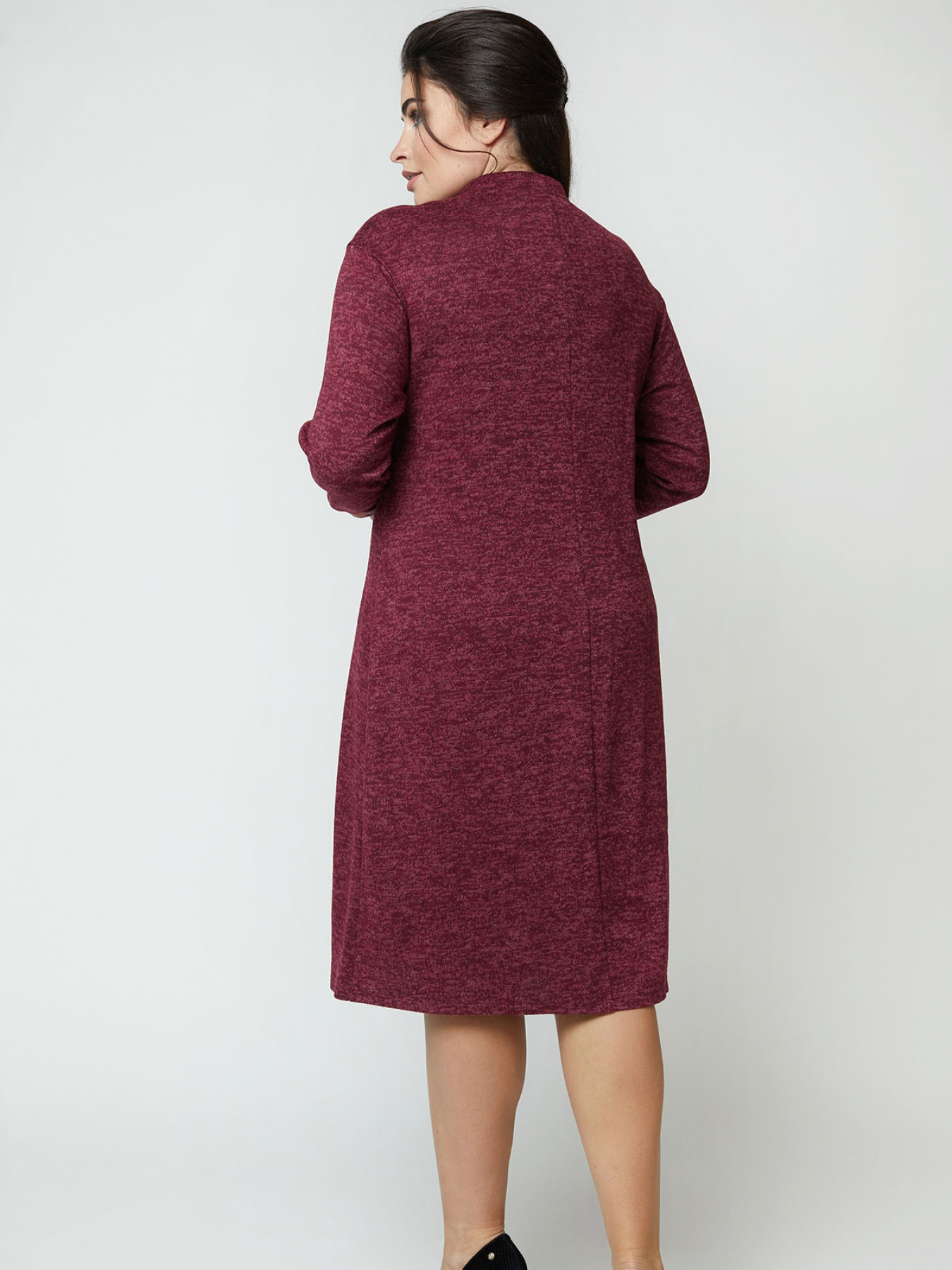 Платье миди All Posa модель ap100943p-bordo Фото