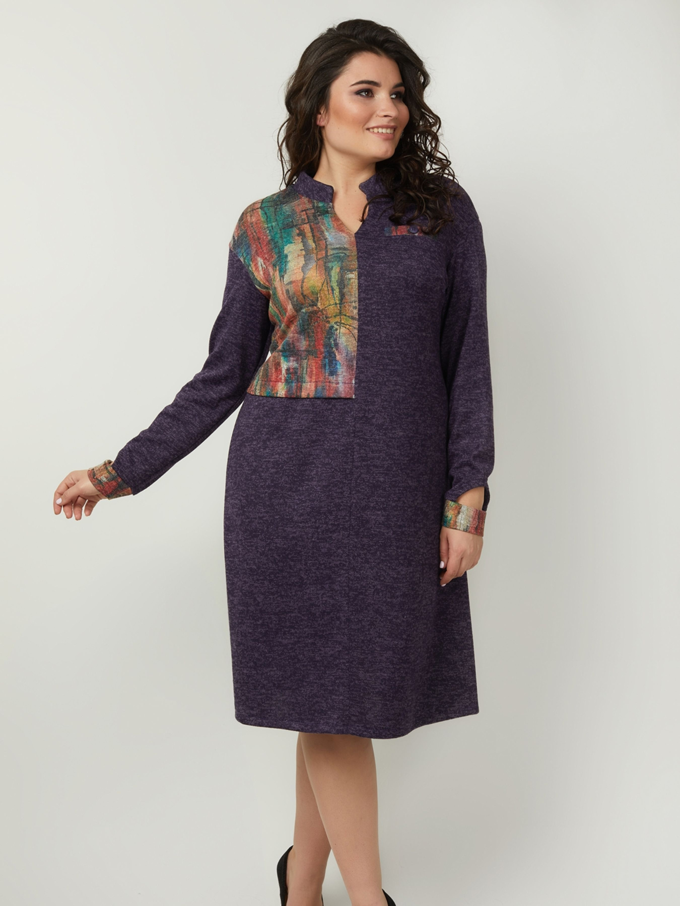 Сукня міді All Posa модель ap100943p-fioletovj Фото