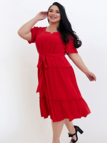 Платье миди All Posa модель ap100688p-chervonij Фото