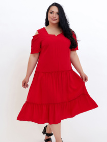 Сукня міді All Posa модель ap100688p-chervonij Сукня міді All Posa модель ap100688p-chervonij Фото