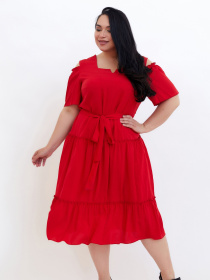 Сукня міді All Posa модель ap100688p-chervonij Сукня міді All Posa модель ap100688p-chervonij Фото