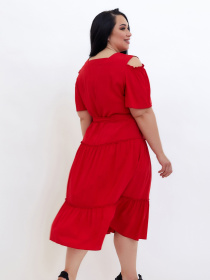 Сукня міді All Posa модель ap100688p-chervonij Сукня міді All Posa модель ap100688p-chervonij Фото