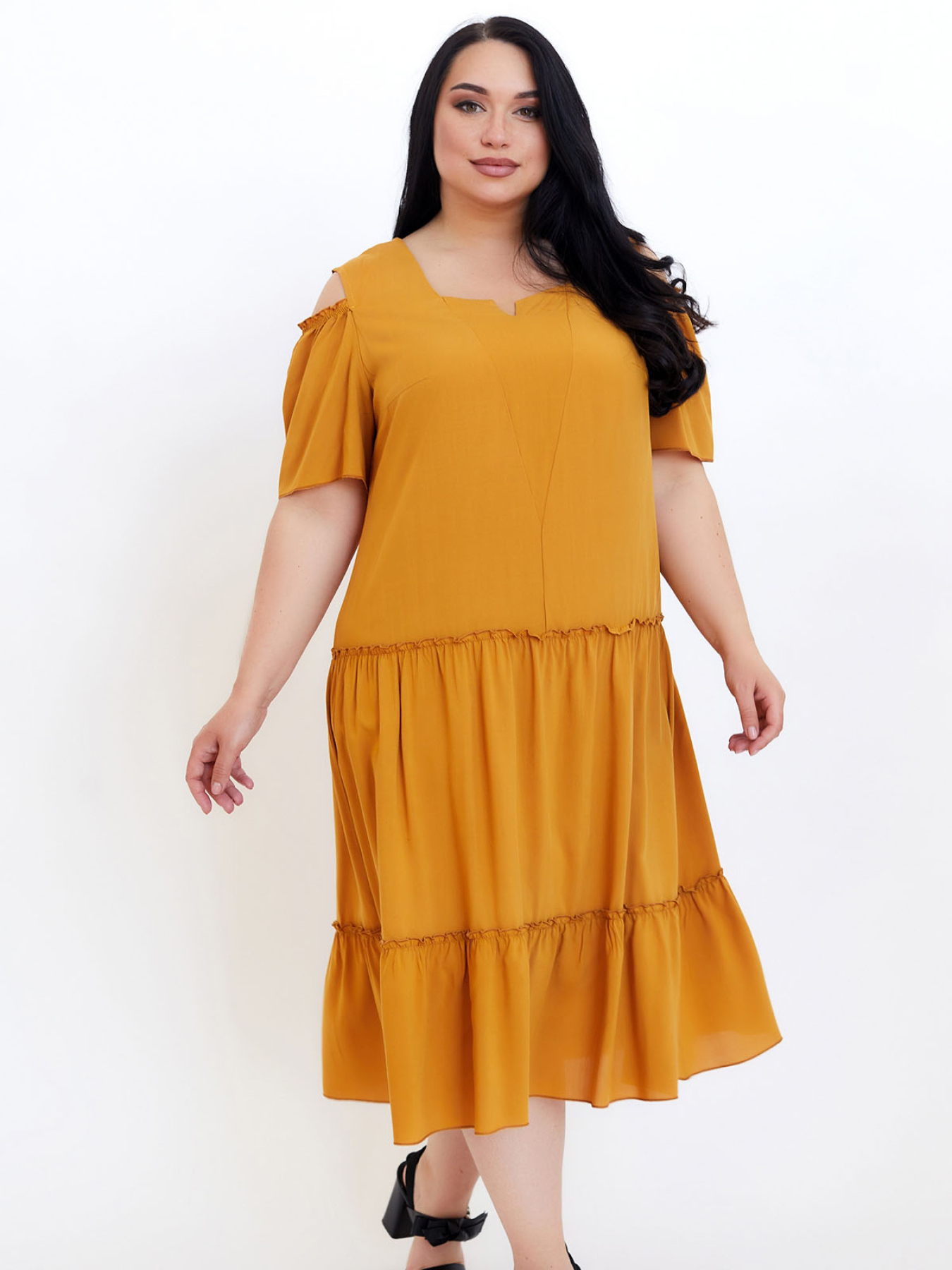 Сукня міді All Posa модель ap100688p-grchicq Фото