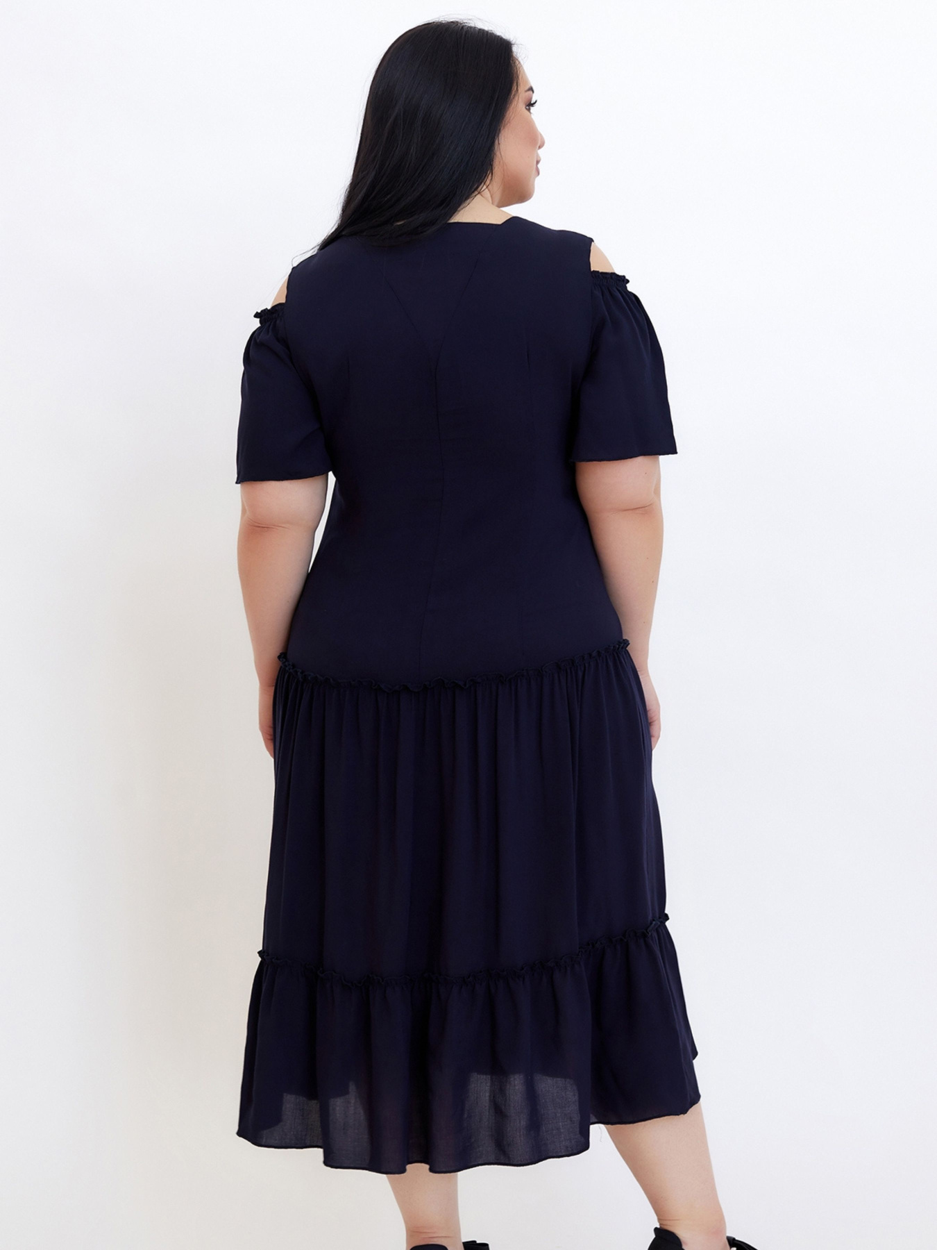 Платье миди All Posa модель ap100688p-sinj Фото