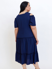 Платье миди All Posa модель ap100688p-svtlo-sinj Фото