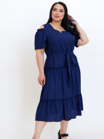 Платье миди All Posa модель ap100688p-svtlo-sinj Фото