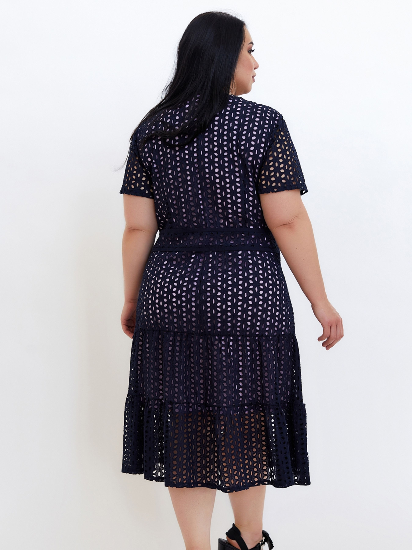 Платье миди All Posa модель ap100673p-sinj-buzok Фото