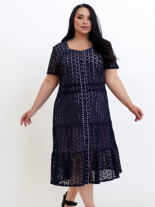 Платье миди All Posa модель ap100673p-sinj-buzok Фото