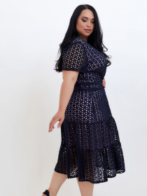 Платье миди All Posa модель ap100673p-sinj-buzok Платье миди All Posa модель ap100673p-sinj-buzok Фото