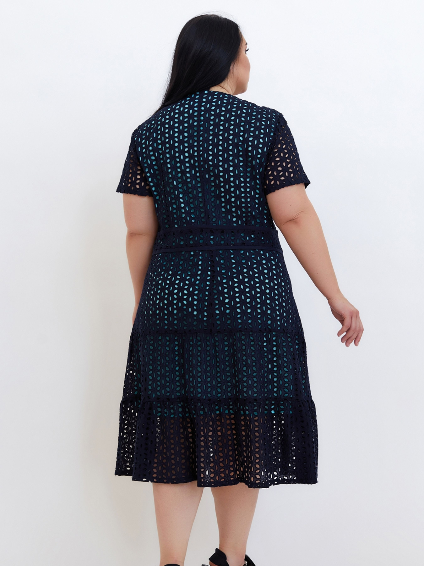 Сукня міді All Posa модель ap100673p-sinj-bryuza Фото