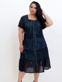 Платье миди All Posa модель ap100673p-sinj-bryuza Фото