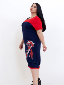 Платье миди All Posa модель ap100622p-chervonij Фото