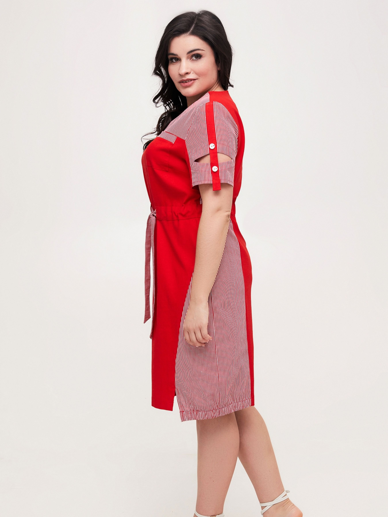 Платье миди All Posa модель ap100572p-chervonij Фото