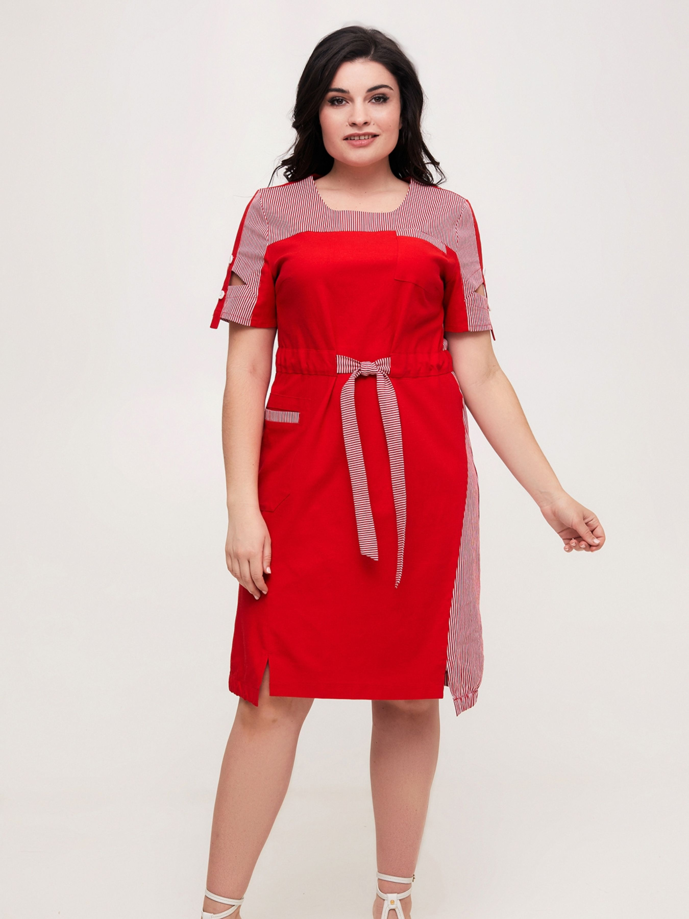 Платье миди All Posa модель ap100572p-chervonij Фото