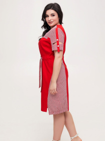 Платье миди All Posa модель ap100572p-chervonij Фото