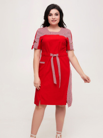 Платье миди All Posa модель ap100572p-chervonij Фото