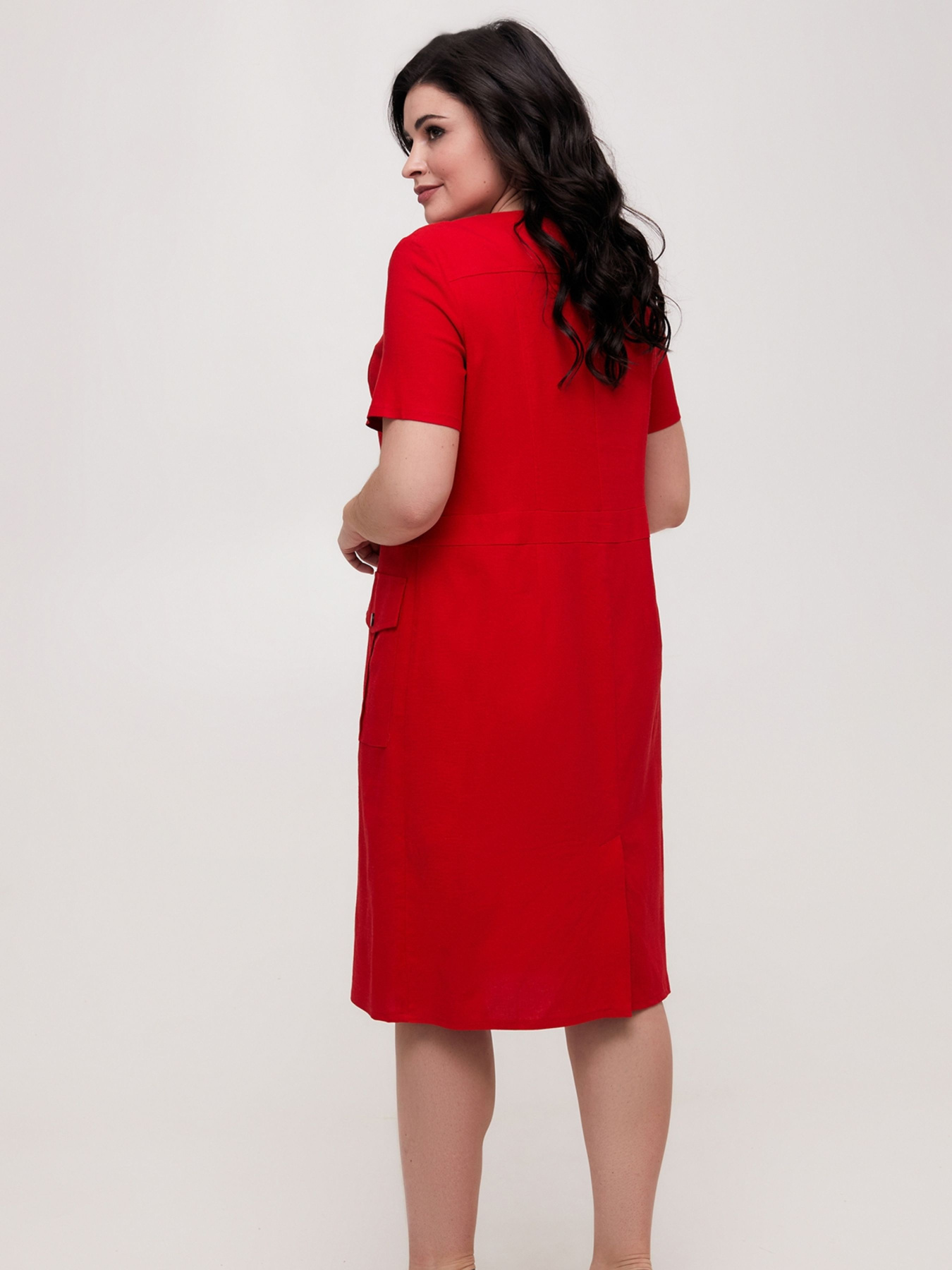 Платье миди All Posa модель ap100557p-chervonij Фото