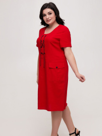 Платье миди All Posa модель ap100557p-chervonij Фото