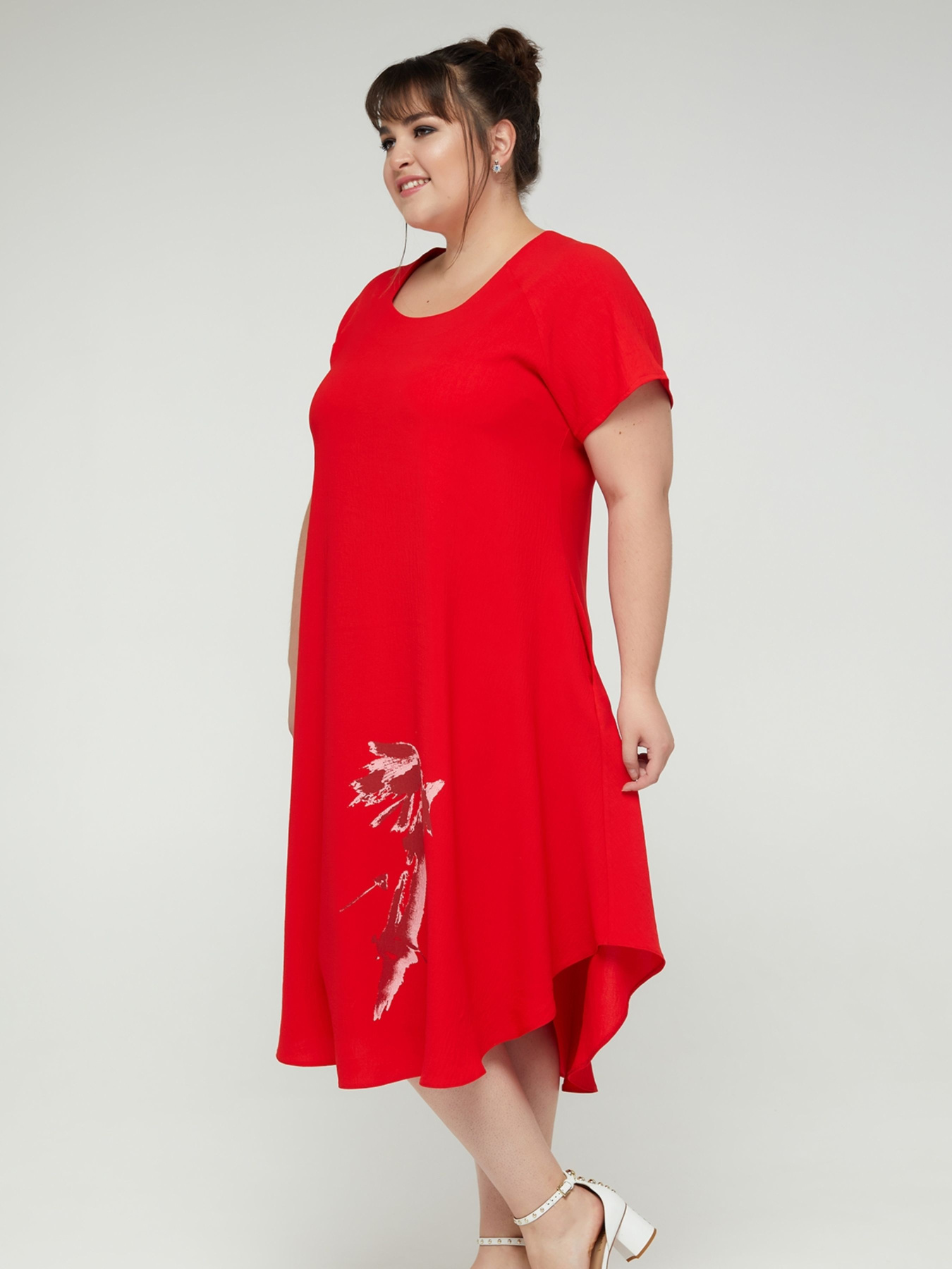 Платье миди All Posa модель ap100183p-chervonij Фото