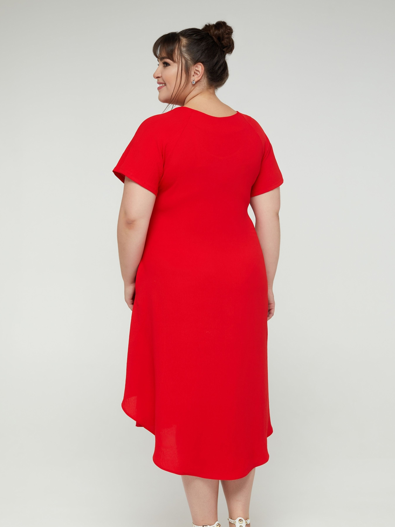 Платье миди All Posa модель ap100183p-chervonij Фото