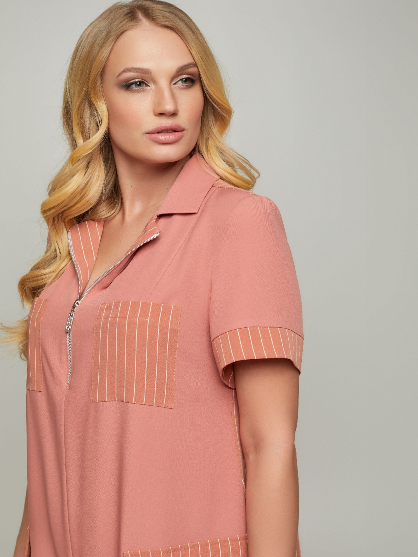 Сукня міді All Posa модель ap100072p-persik Фото