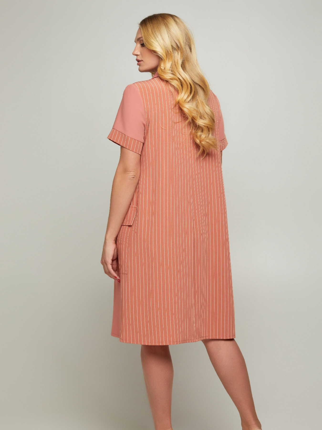 Сукня міді All Posa модель ap100072p-persik Фото