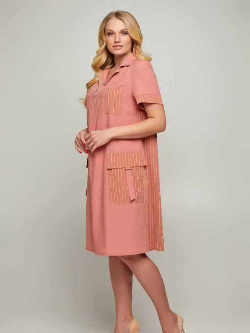 Платье миди All Posa модель ap100072p-persik Фото