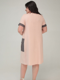 Сукня міді All Posa модель ap100072p-pudra Фото