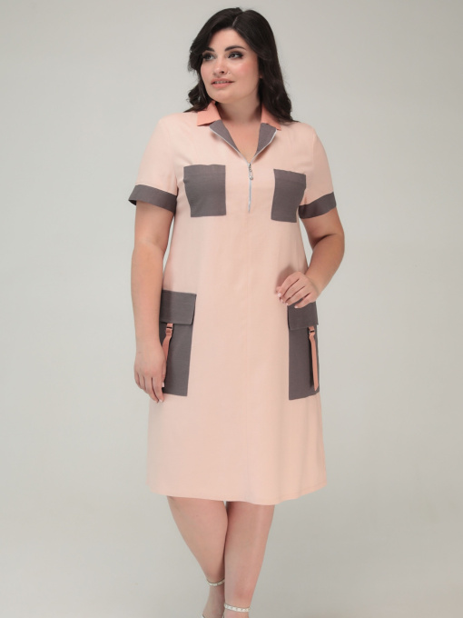 Платье миди All Posa модель ap100072p-pudra Фото