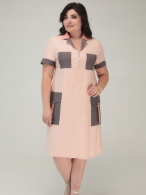 Платье миди All Posa модель ap100072p-pudra Фото