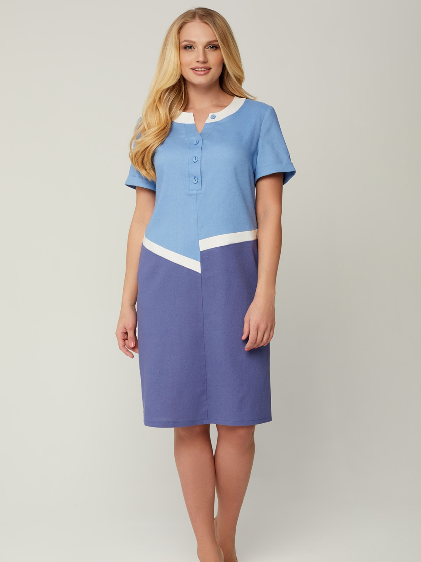 Сукня міді All Posa модель ap100042p-blakitnij Фото