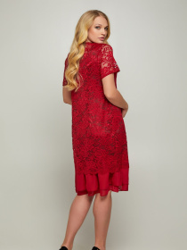 Сукня міді All Posa модель ap100105p-temno-bordovij Фото