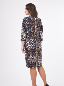 Платье миди All Posa модель ap1280p-tigrovj Платье миди All Posa модель ap1280p-tigrovj Фото