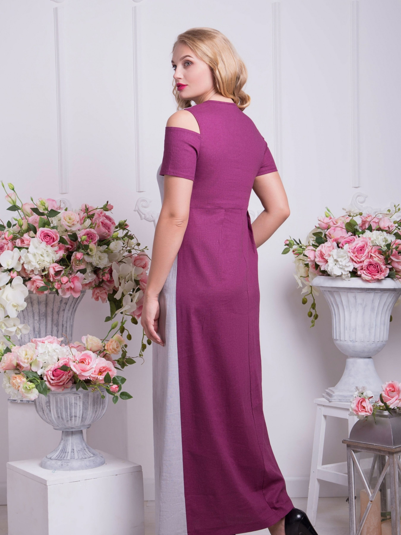 Сукня міді All Posa модель ap4785p-srij-smuzhka Фото