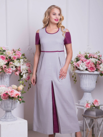 Платье миди All Posa модель ap4785p-srij-smuzhka Фото