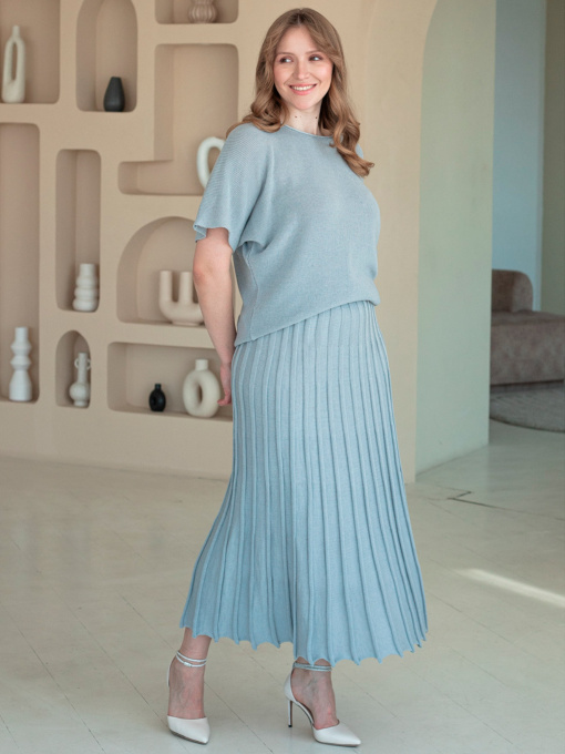 Юбка миди Nita модель yubka-n2300-25-serebro Фото