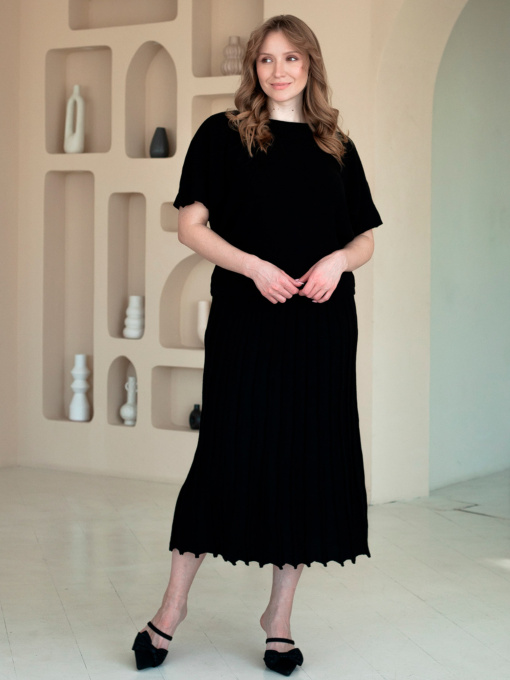 Спідниця міді Nita модель yubka-n2300-25-chernj Фото