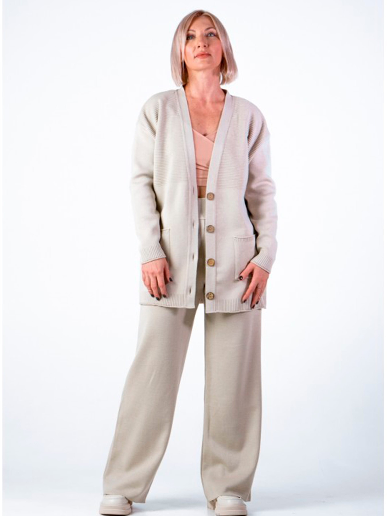 Кардиган Nita модель kardigan-zhemchug-bezhevij Фото